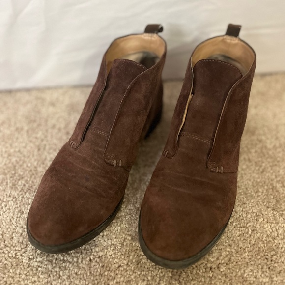 Franco Sarto Isolde Brown Suede Leather Ankle Slip On Boots SIZE 8M - Picture 2 of 11